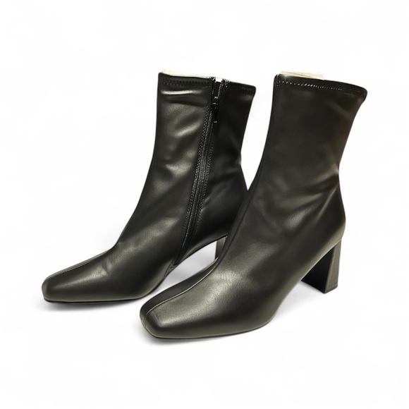 Steve Madden Womens Harli Faux Leather Square Toe Ankle Boots - Picture 2 of 4